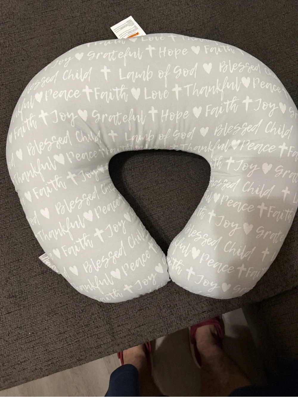 Essentials NurSit Nursing Support Pillow - Light Gray